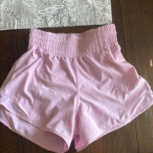 Lululemon Pink Women's Hottie Hot High Rise shorts size 0. Pink/ lavender color.
